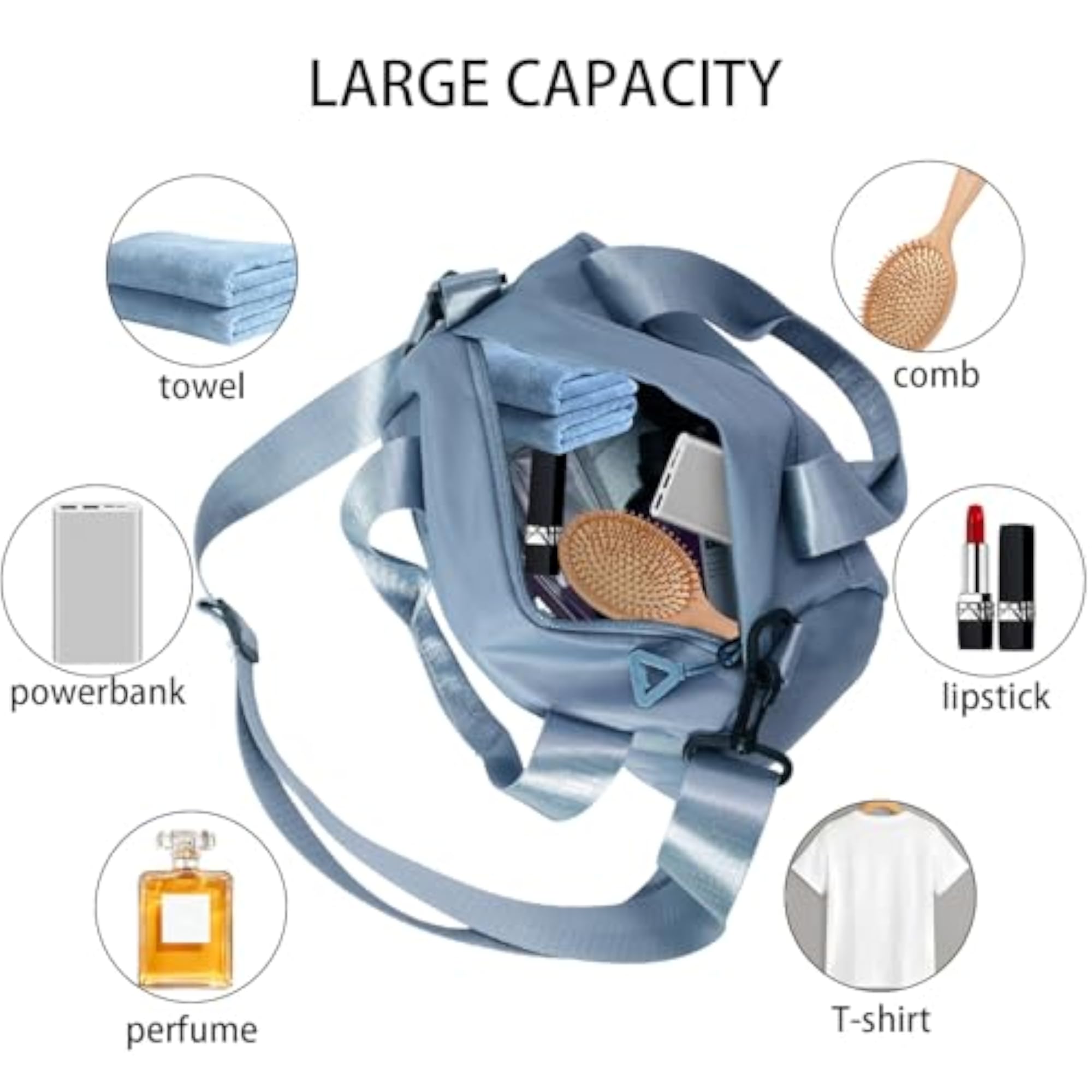 Mini Gym Bag Sport Bag, Adjustable Small Duffle Bag